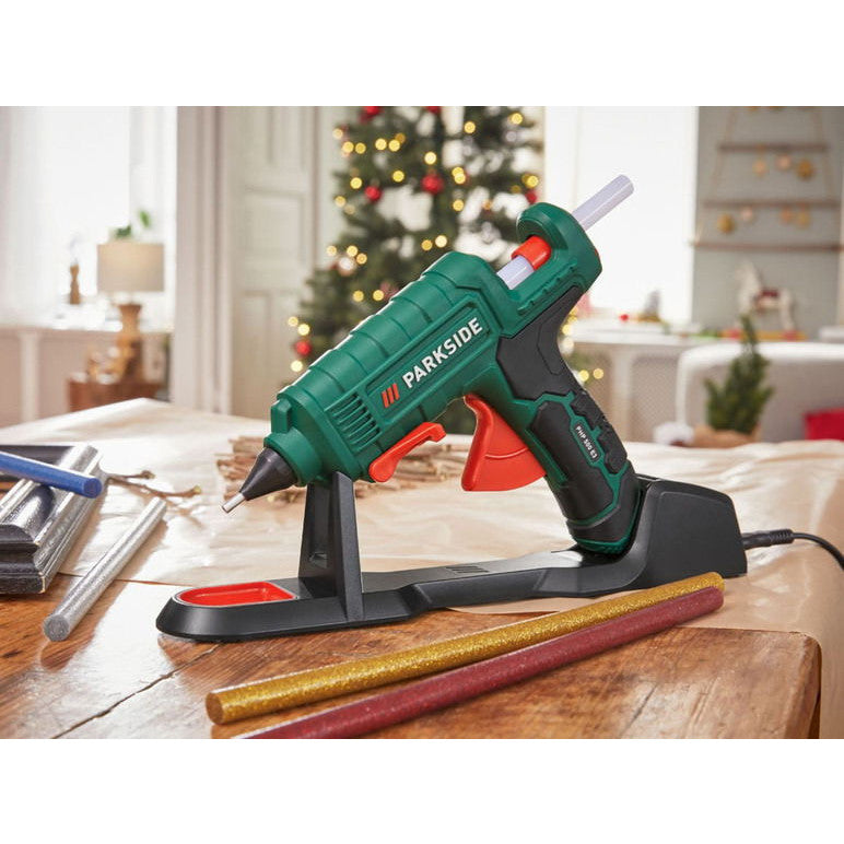 Parkside 500W Quick-Heat Hot Glue Gun for DIY, Crafts, and Repairs